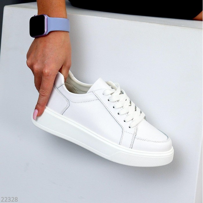 Кеди жіночі натуральна шкіра білі 36,38,39,41р