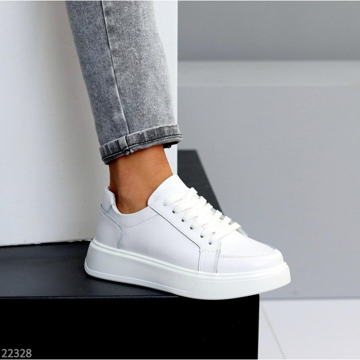 Кеди жіночі натуральна шкіра білі 36,38,39,41р