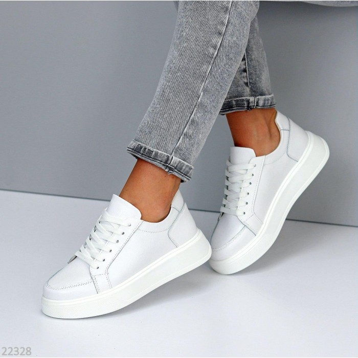 Кеди жіночі натуральна шкіра білі 36,38,39,41р