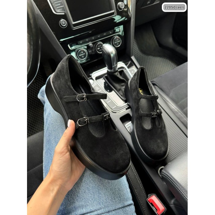 Туфли жіночі екозамша колір чорний 36,39,40р