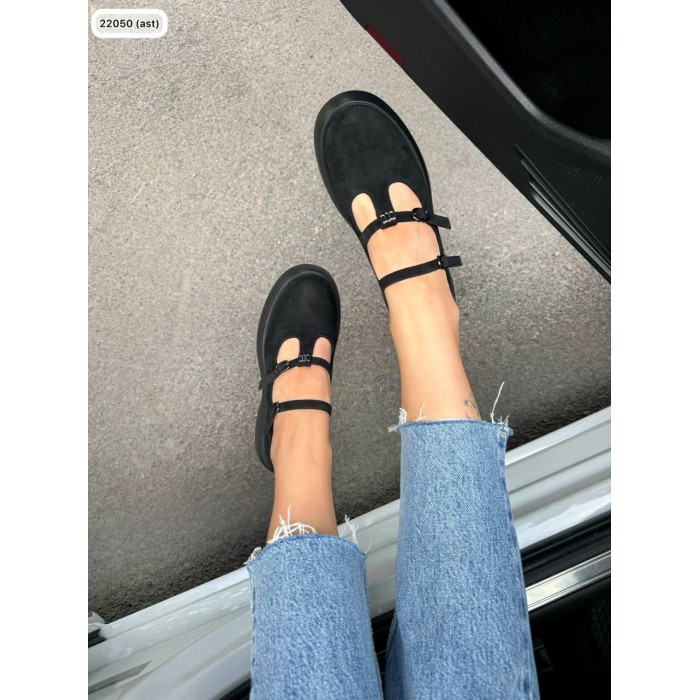 Туфли жіночі екозамша колір чорний 36,39,40р