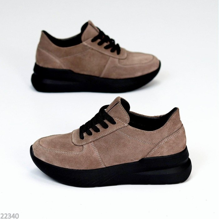 Кросівки жіночі натуральна замша колір-бежевий 38,39,41р