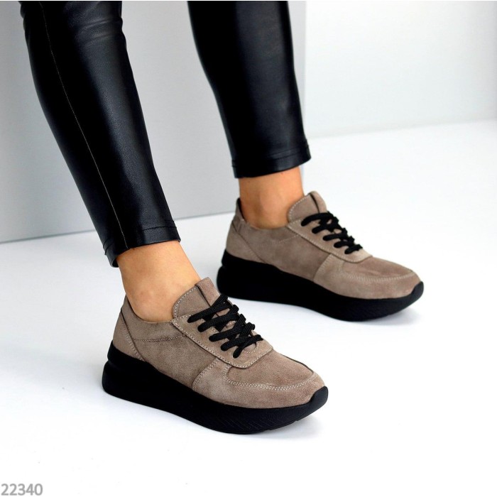 Кросівки жіночі натуральна замша колір-бежевий 38,39,41р