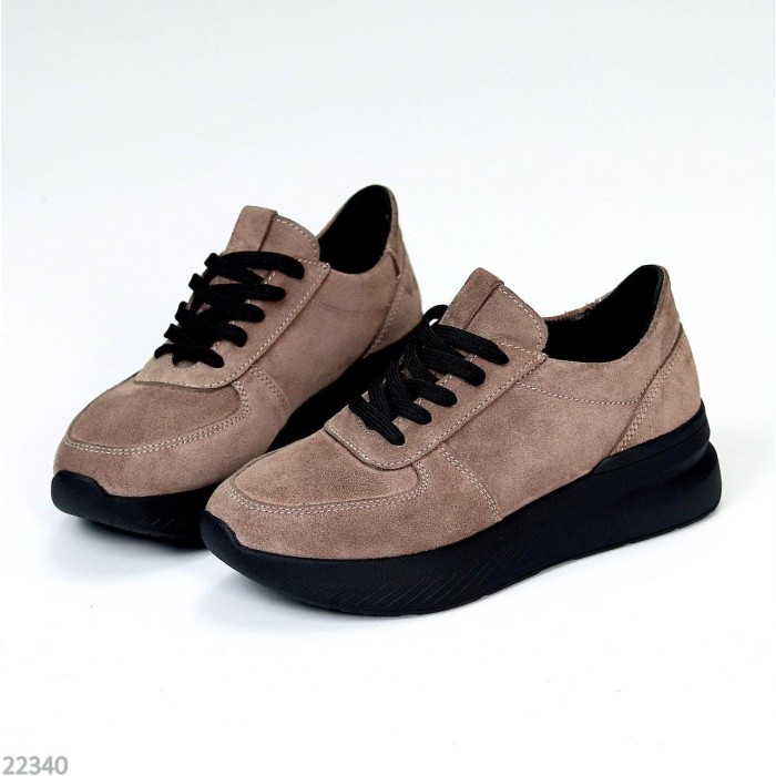 Кросівки жіночі натуральна замша колір-бежевий 38,39,41р