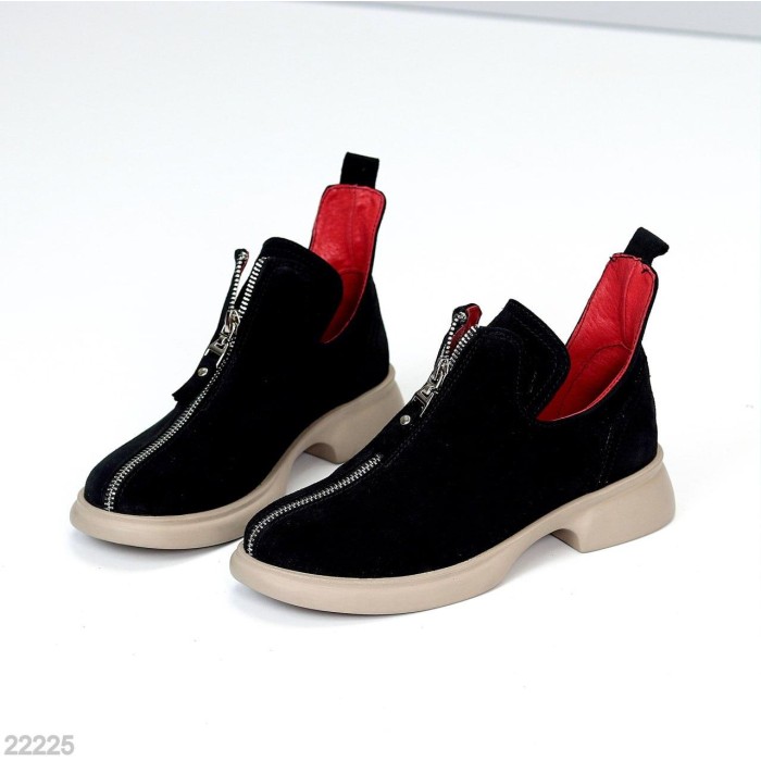 Туфлі жіночі натуральна замша чорні 36,37,38р