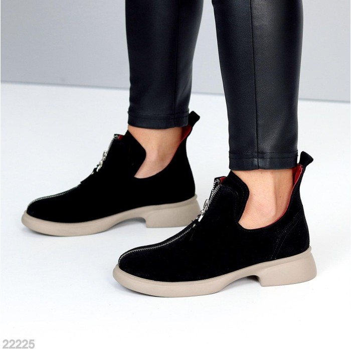 Туфлі жіночі натуральна замша чорні 36,37,38р