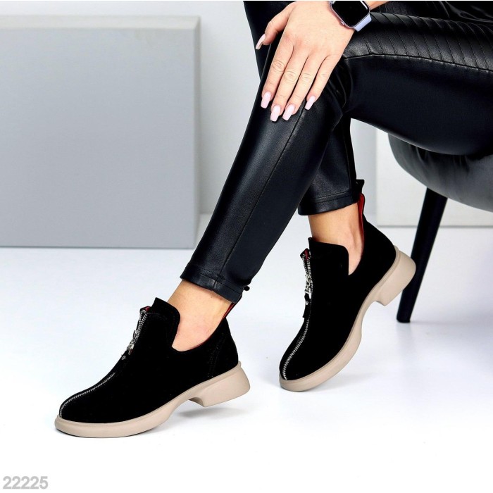 Туфлі жіночі натуральна замша чорні 36,37,38р