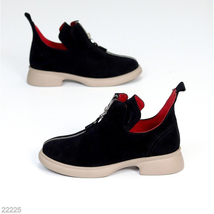 Туфлі жіночі натуральна замша чорні 36,37,38р