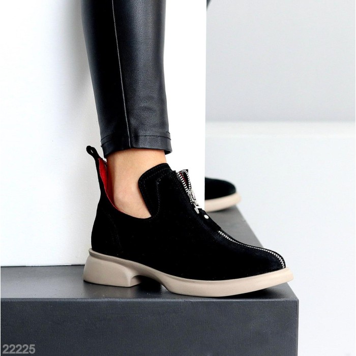 Туфлі жіночі натуральна замша чорні 36,37,38р