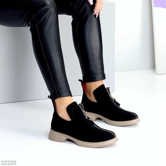 Туфлі жіночі натуральна замша чорні 36,37,38р