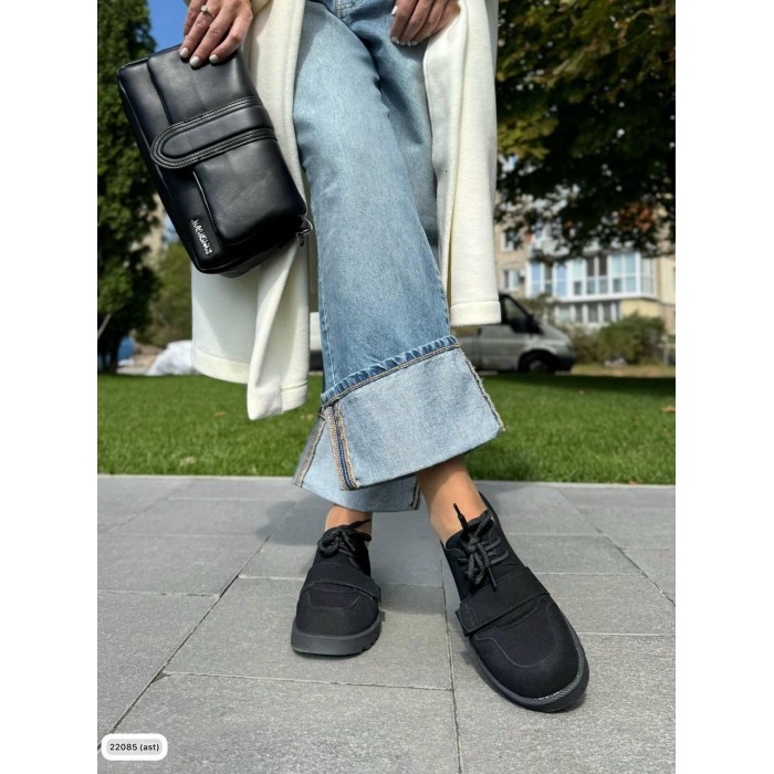 Туфлі жіночі з натуральної замши чорні демі 39,40р