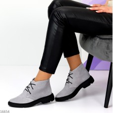 Черевики жіночі натуральна замша сірі демі 36,37.38,40р