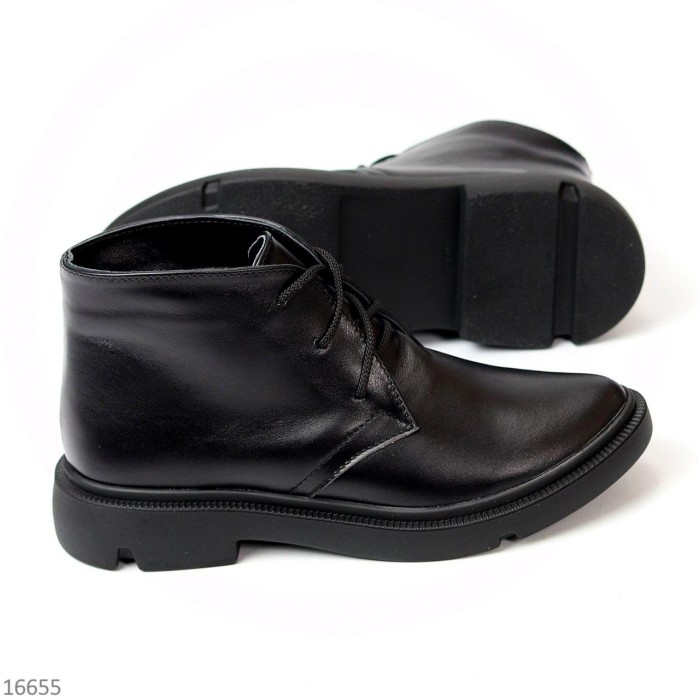 Ботинки женские натуральная кожа черные деми 36р.