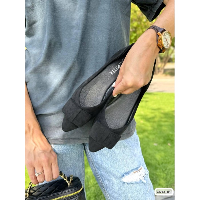 Балеткі жіночі чорний екозамша 36,39р