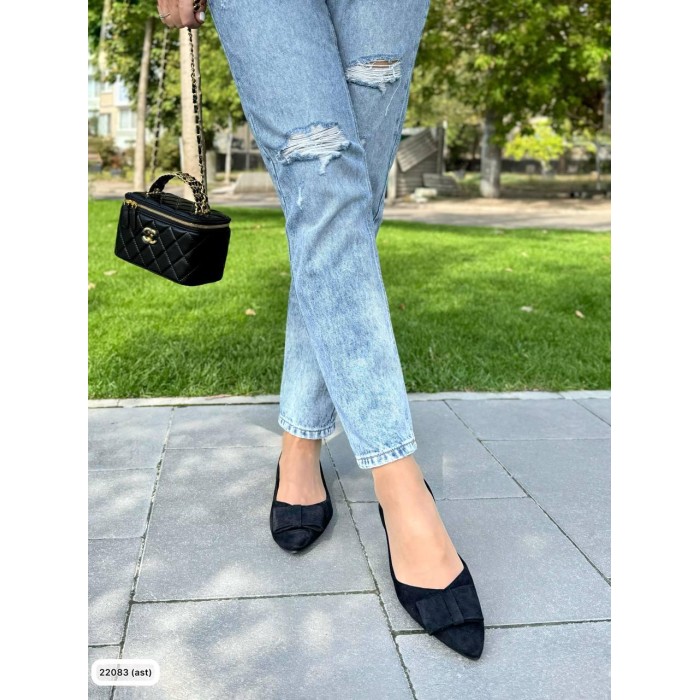 Балеткі жіночі чорний екозамша 36,39р