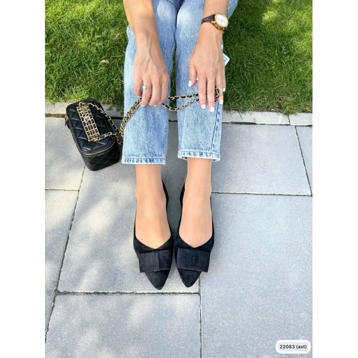 Балеткі жіночі чорний екозамша 36,39р