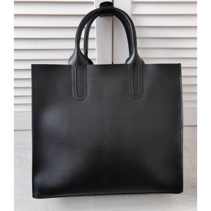 Сумка жіноча, 2-х стороння екошкіра Чорна, Чорна гладка