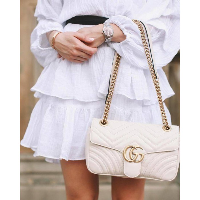 Сумка жіноча Гу натуральна шкіра Пудра, Червона, Біла Білий