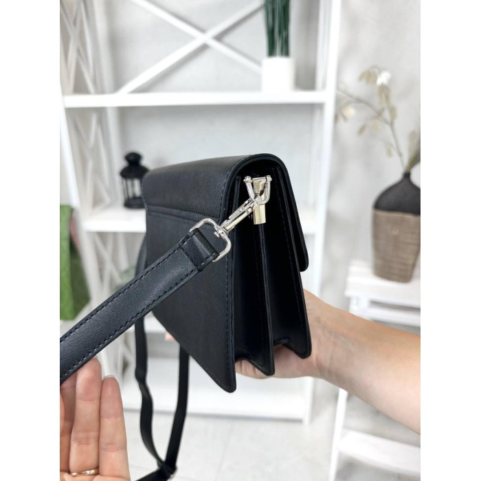 Сумка жіноча міні клапан екошкіра люкс Чорний