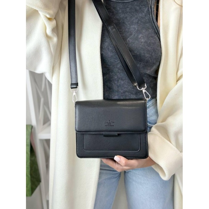 Сумка жіноча міні клапан екошкіра люкс Чорний