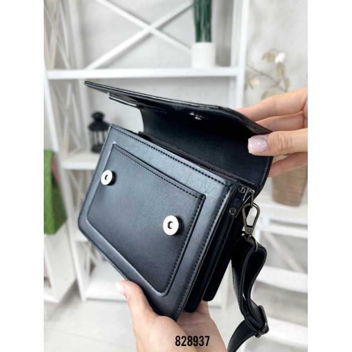 Сумка жіноча міні клапан екошкіра люкс Чорний