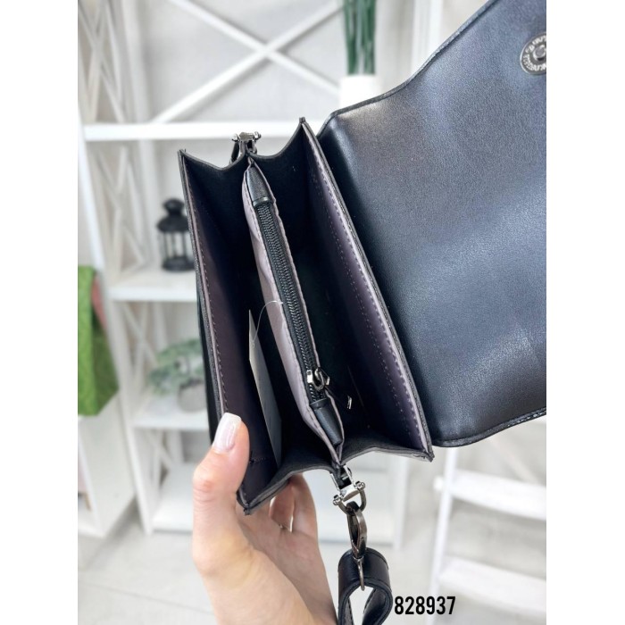 Сумка жіноча міні клапан екошкіра люкс Чорний