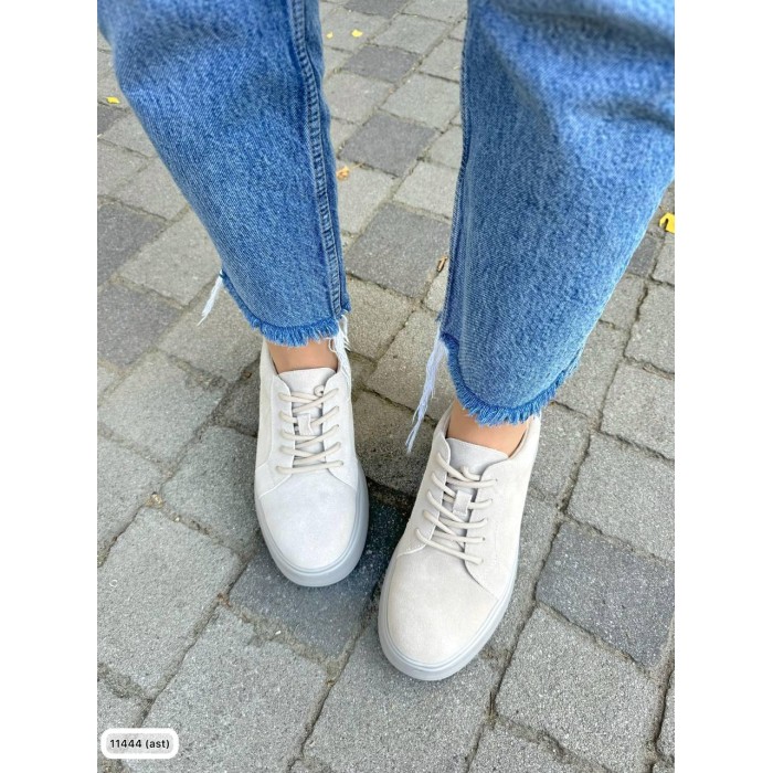 Кеди жіночі зима/демі натуральна замша бежеві 37р