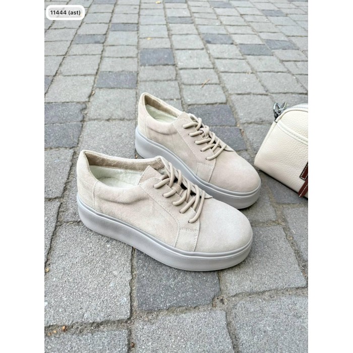 Кеди жіночі зима/демі натуральна замша бежеві 37р