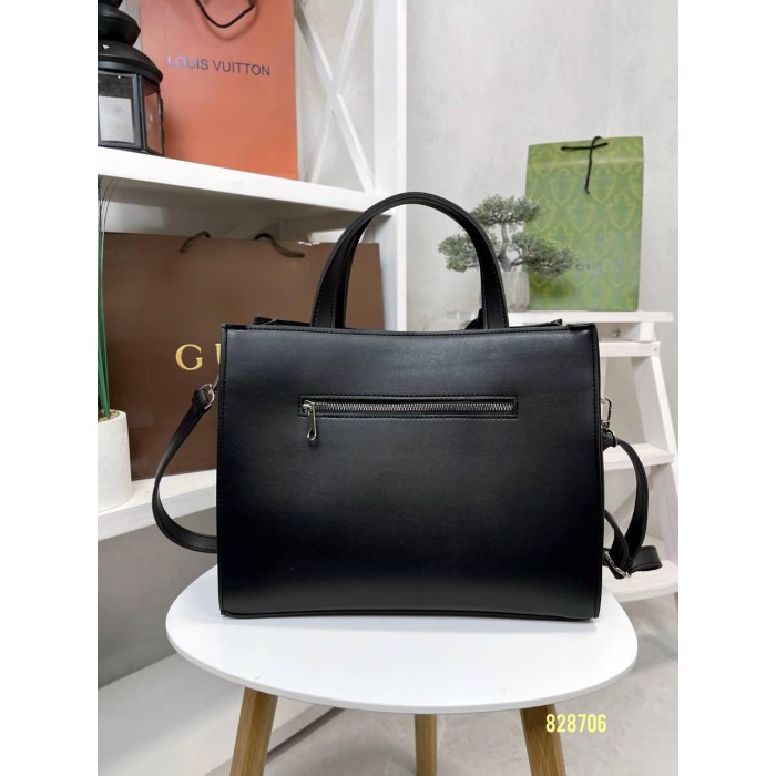 Сумка жіноча 2 відділення екошкіра Чорна,Чорна рептилія,Беж