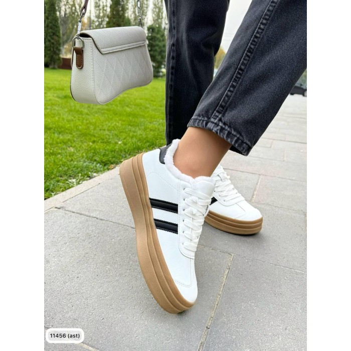 Кеди жіночі зима натуральна шкіра колір білий 36,39р