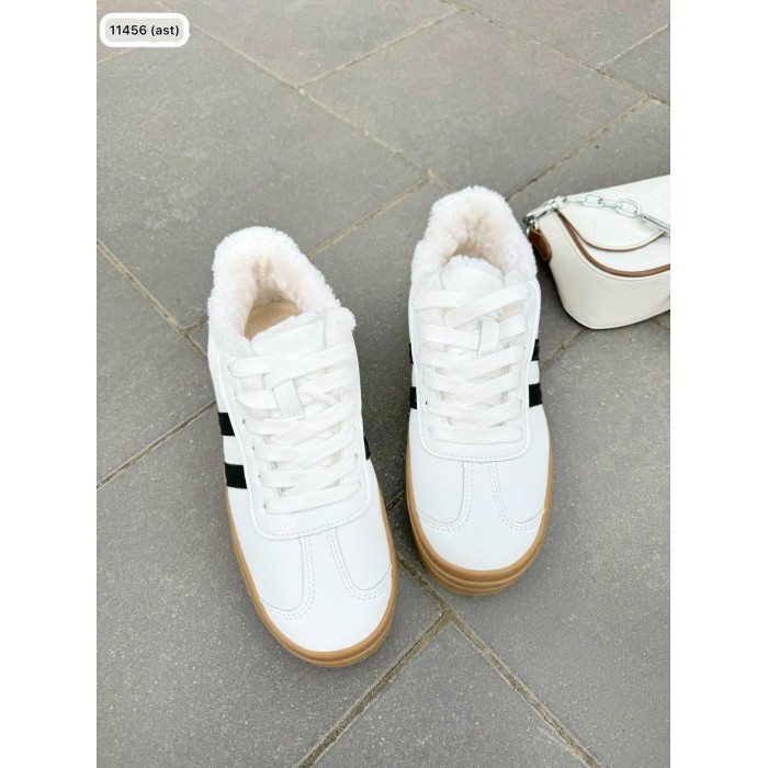 Кеди жіночі зима натуральна шкіра колір білий 36,39р