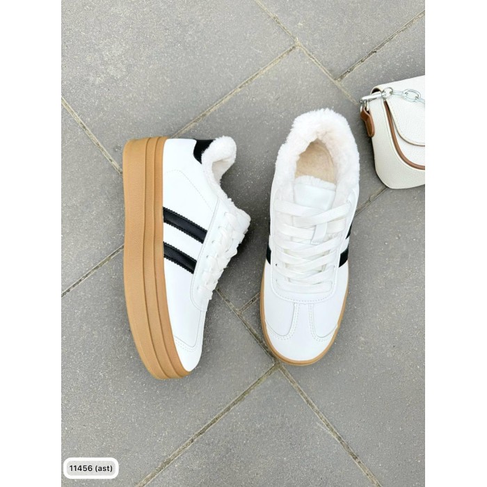 Кеди жіночі зима натуральна шкіра колір білий 36,39р