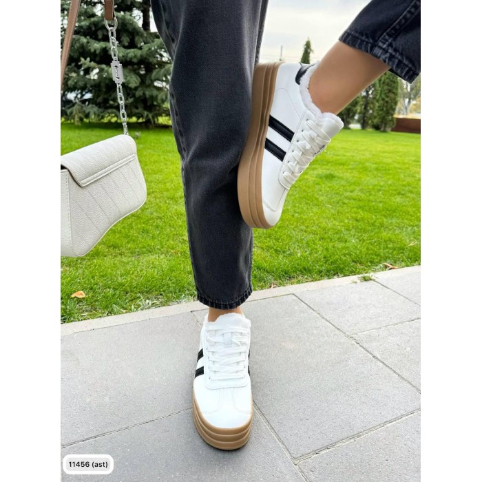 Кеди жіночі зима натуральна шкіра колір білий 36,39р