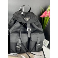 Рюкзак женский натуральная кожа комбинированная с  плотным текстилем Черный, Бежевый