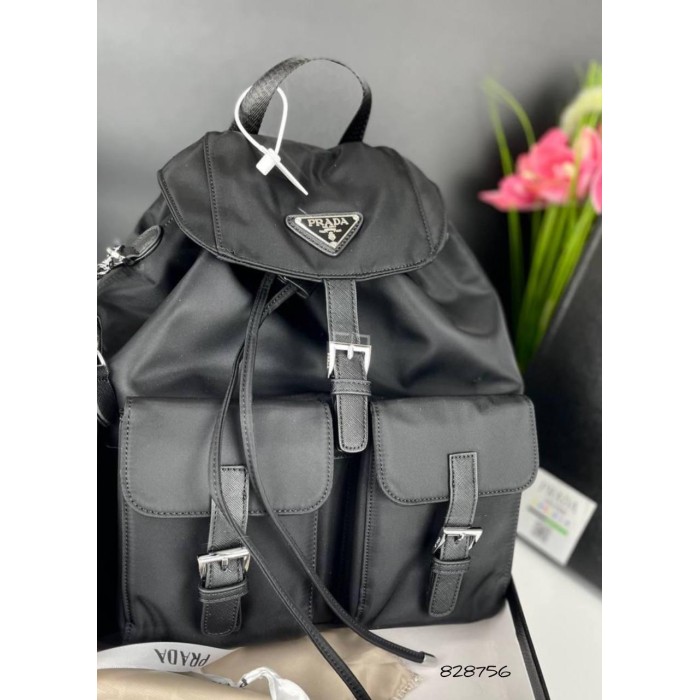 Рюкзак жіночий натуральна кожа комбінована з текстилем щільним Чорний, Бежевий