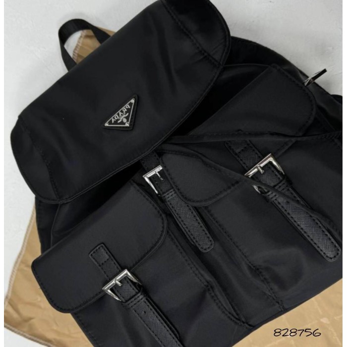 Рюкзак жіночий натуральна кожа комбінована з текстилем щільним Чорний, Бежевий