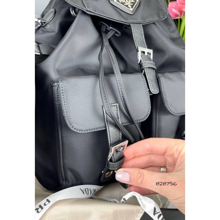 Рюкзак жіночий натуральна кожа комбінована з текстилем щільним Чорний, Бежевий