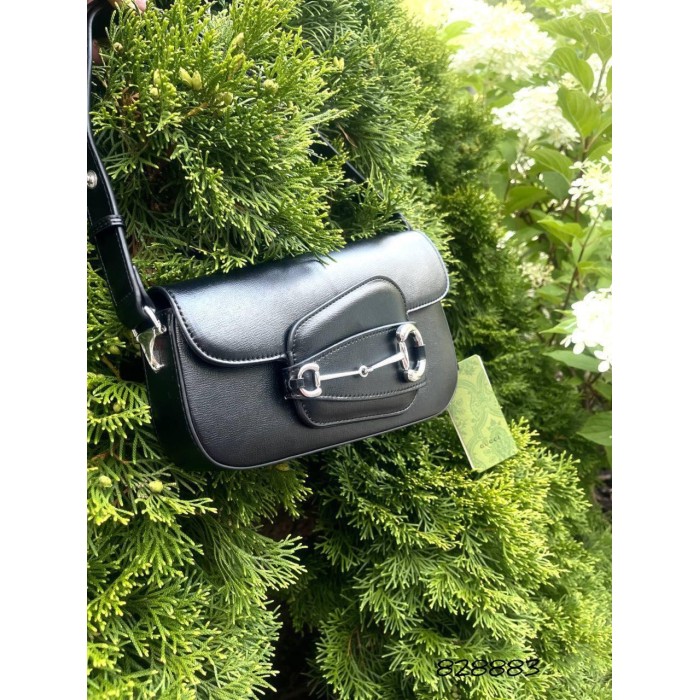 Сумка жіноча Гу натуральна шкіра Чорна