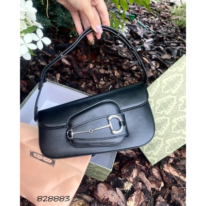 Сумка жіноча Гу натуральна шкіра Чорна