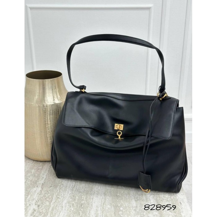 Сумка женская натуральная кожа Чёрная фурнитура золото