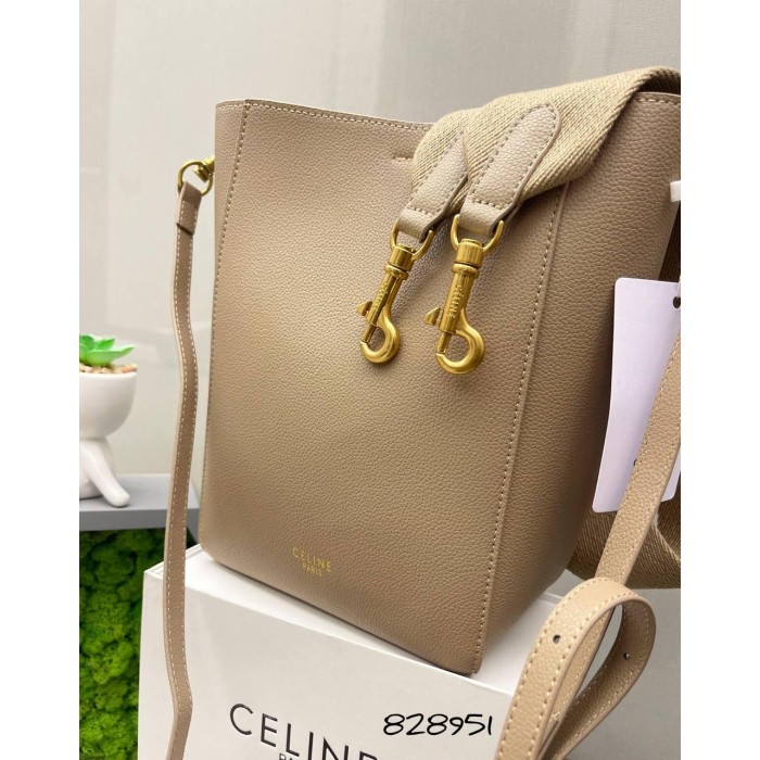 Сумка мішечок жіноча 2/1 з натуральної шкіри капучино