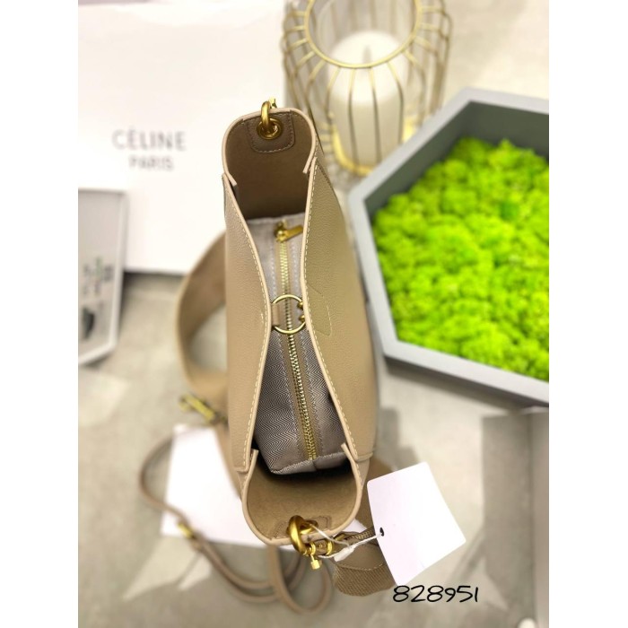 Сумка мішечок жіноча 2/1 з натуральної шкіри капучино