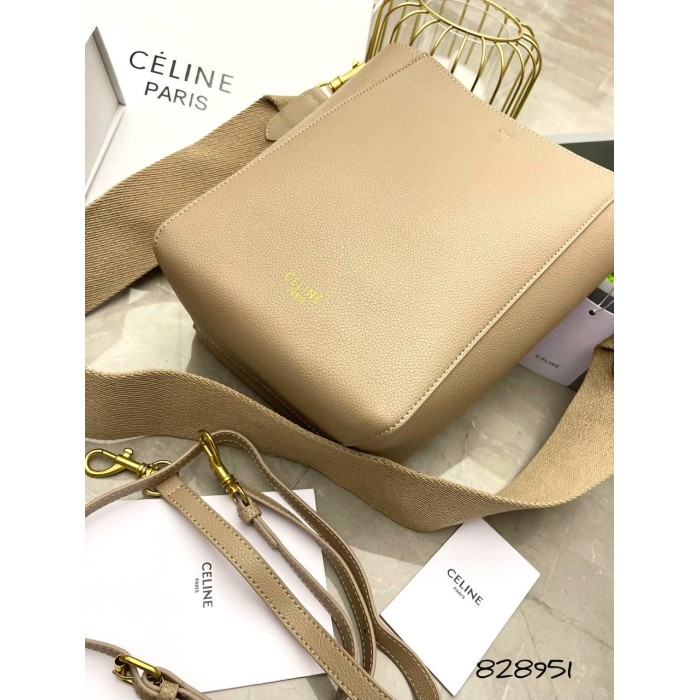 Сумка мішечок жіноча 2/1 з натуральної шкіри капучино