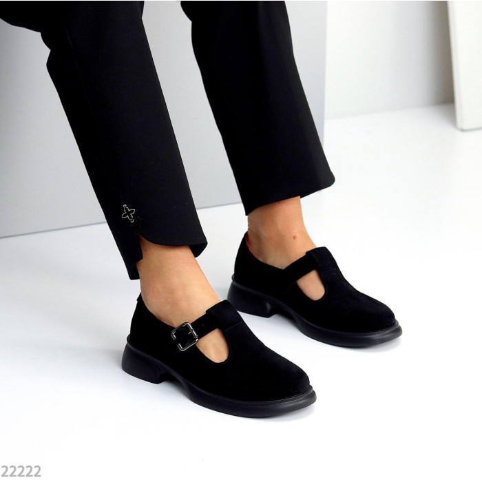 Туфлі жіночі натуральна замша чорні 38,41р