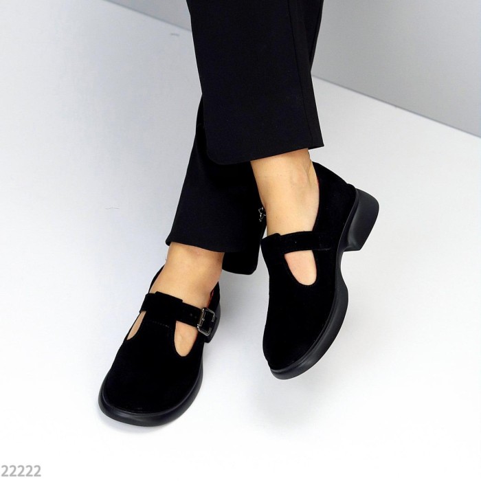 Туфлі жіночі натуральна замша чорні 38,41р