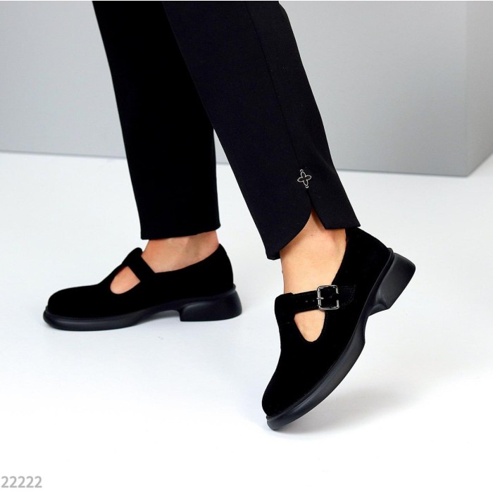 Туфлі жіночі натуральна замша чорні 38,41р