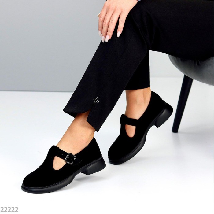 Туфлі жіночі натуральна замша чорні 38,41р