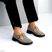 Туфли женские натуральная кожа цвет-леопард 37,38,39,40р