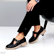 Туфлі жіночі натуральна шкіра чорні 36,37,38р