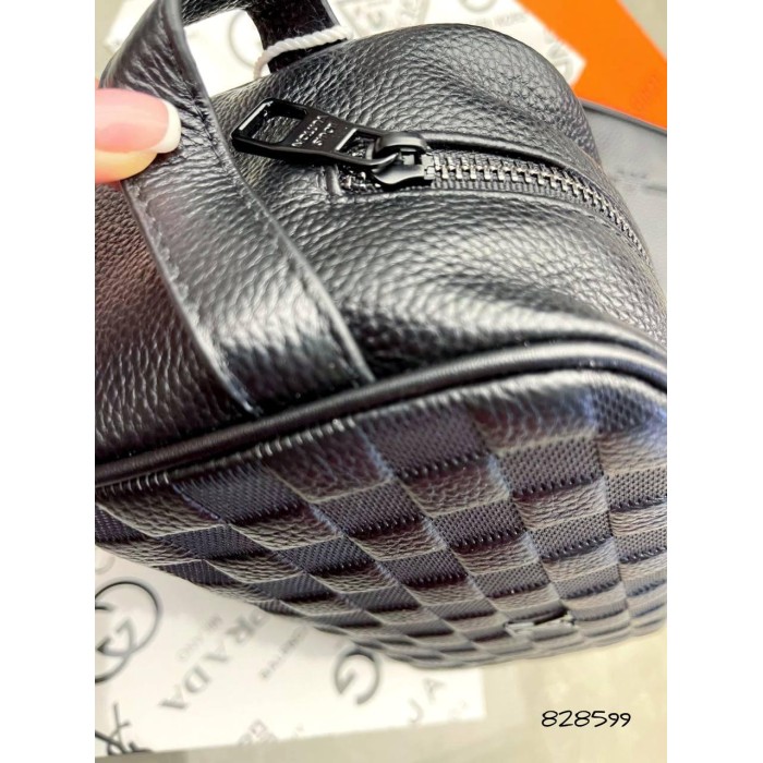 Сумка чоловіча Кросбоді натуральна шкіра Чорна